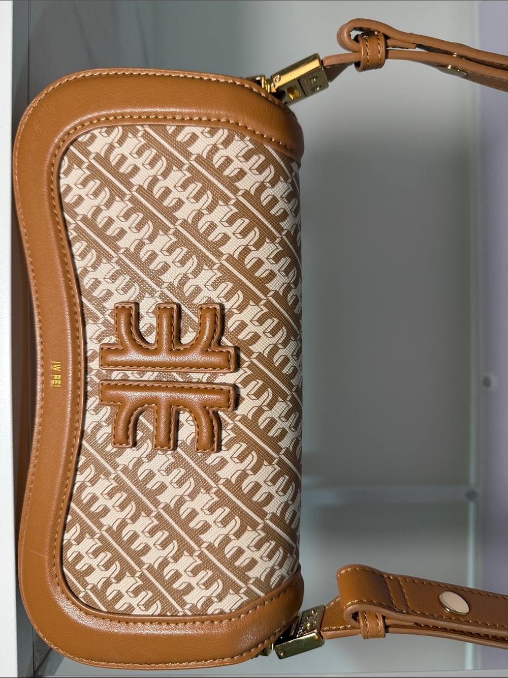 JW PEI FEI Joy Bag - Brown/Cream Monogram Shoulder Bag
